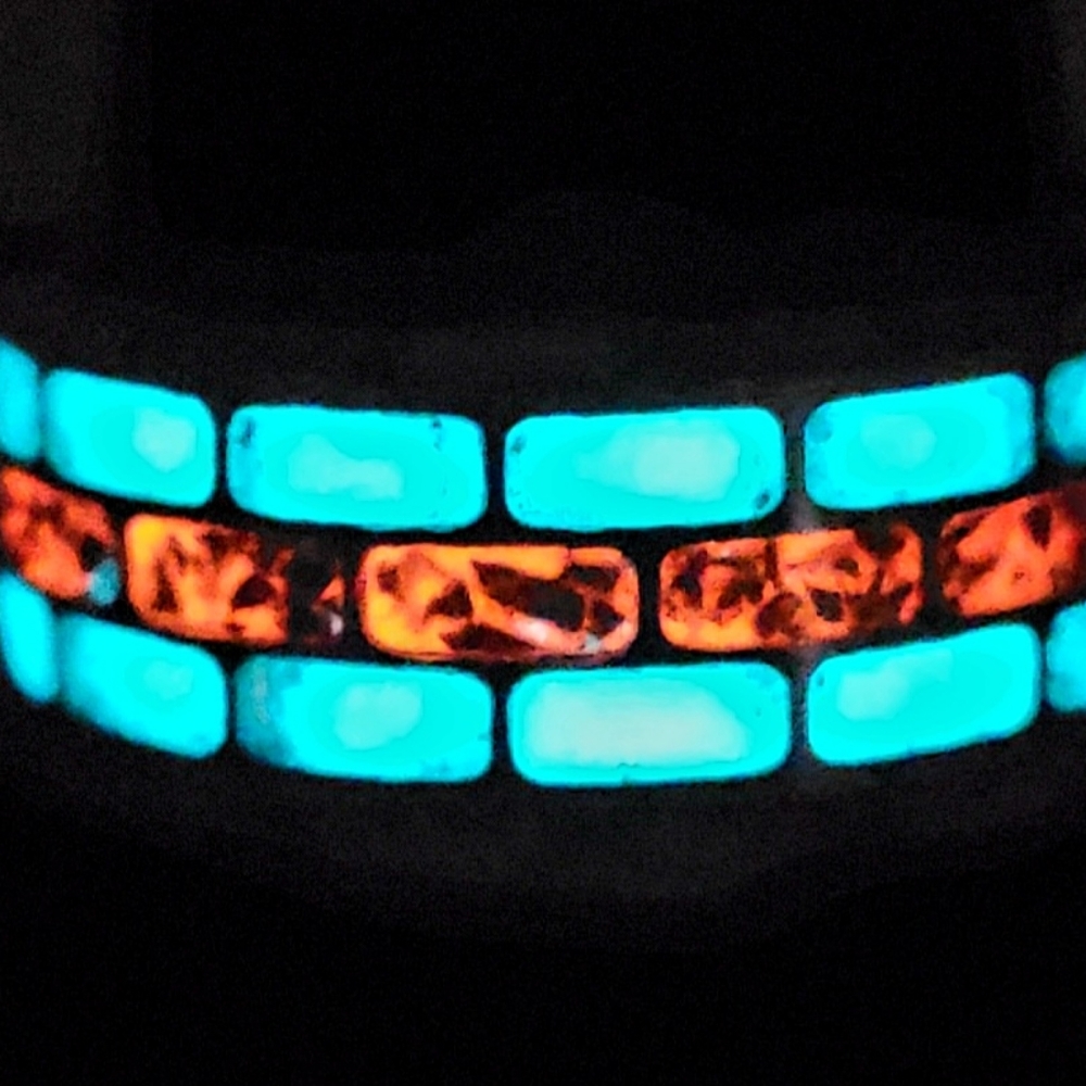 Custom handmade opal glow ring